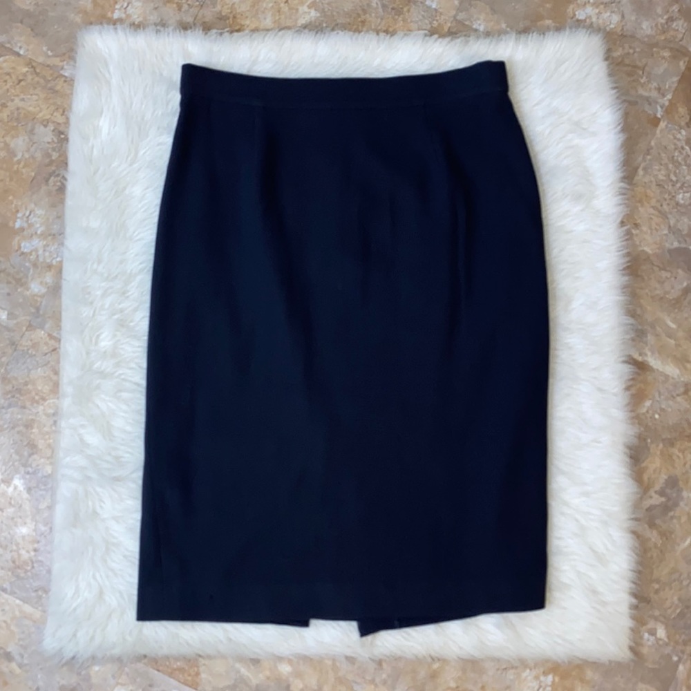Escada Navy Pencil Skirt